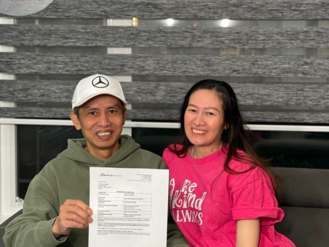 Anh Hùng cầm thư đề cử tỉnh bang Alberta cùng vợ – khách hàng New Life Immigration