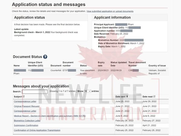 Visa lao động Canada của anh Tài – minh chứng khách hàng đã được cấp visa làm việc và định cư hợp pháp tại Canada nhờ sự hỗ trợ từ New Life Immigration. 4