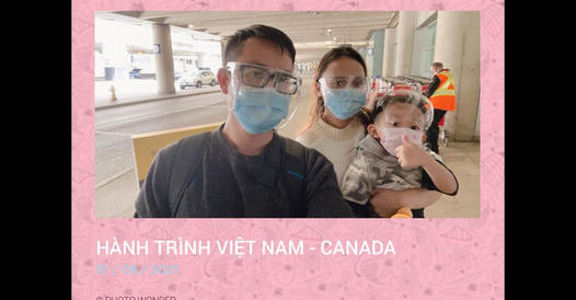 Hình ảnh khách hàng của New Life Immigration tại sân bay quốc tế Tân Sơn Nhất, chuẩn bị lên đường sang Toronto – Canada theo chương trình định cư tay nghề, hành trình bắt đầu từ Việt Nam đến Canada cùng cả gia đình.