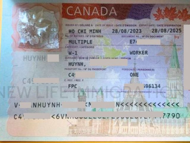 Visa Work Permit Canada – Khách hàng nhận visa lao động diện W-1 thành công từ chương trình hỗ trợ của New Life Immigration